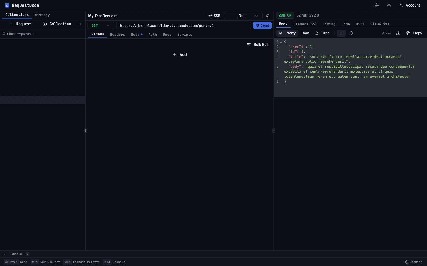 RequestDock API Client Interface